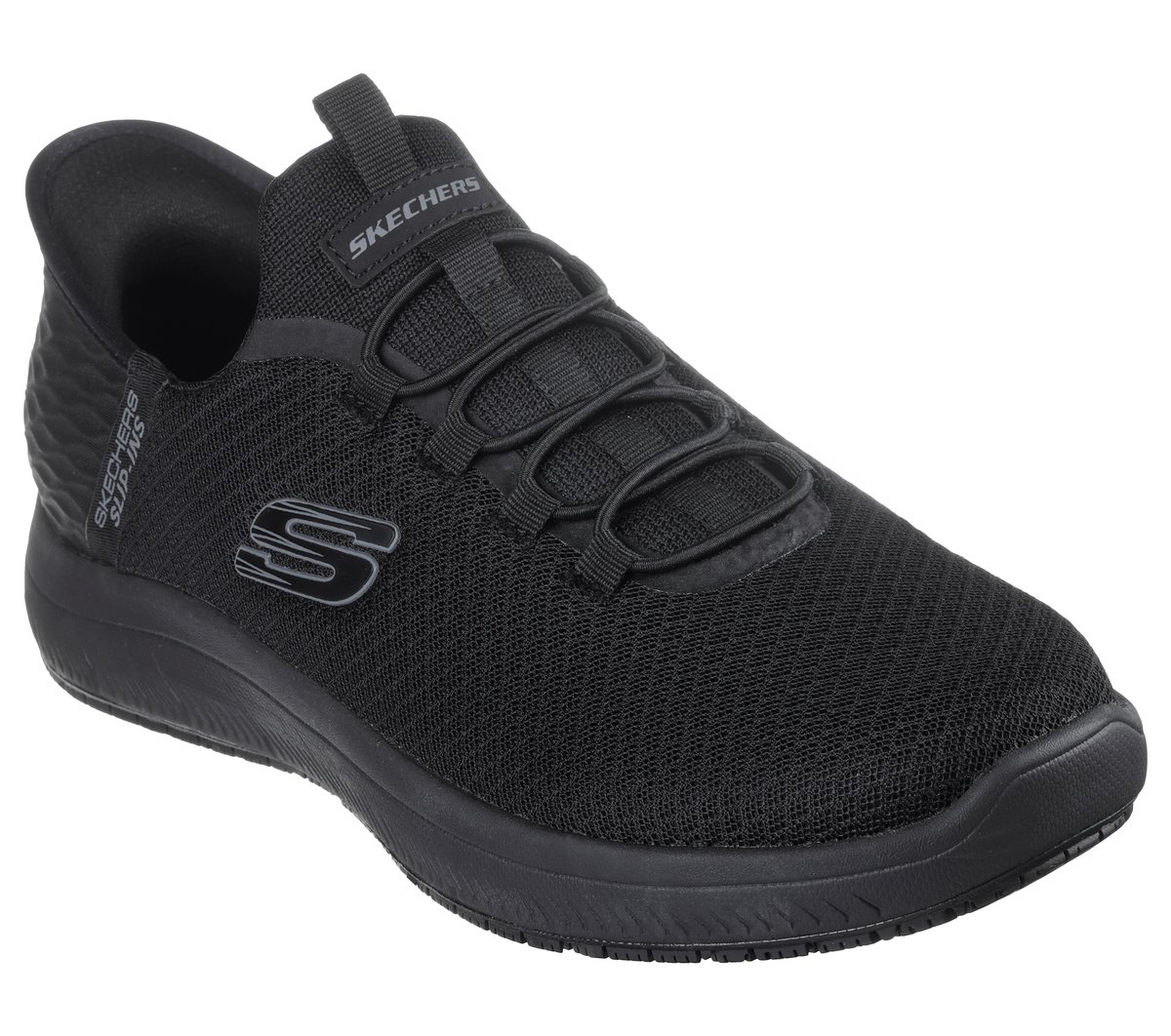Skechers Slip-ins Work Slip Resistant: Summits - Colsin — BLACK
