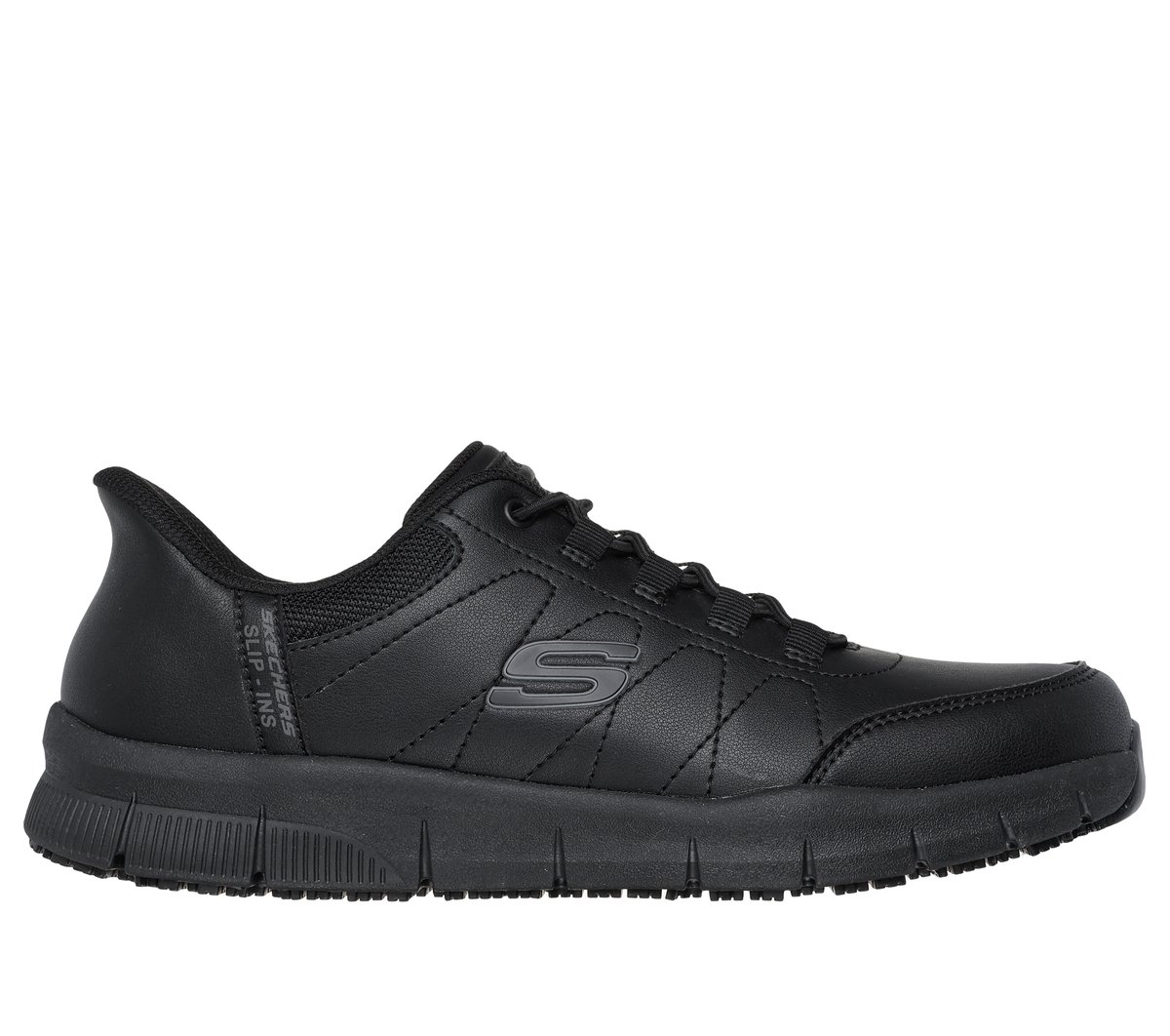 Skechers Slip-ins Work: Nampa - Knotly — BLACK