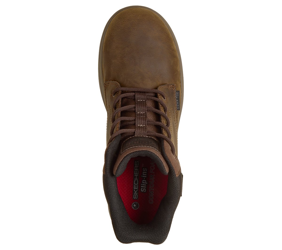 Skechers Slip-ins Work Safety Toe: Cliff — BROWN