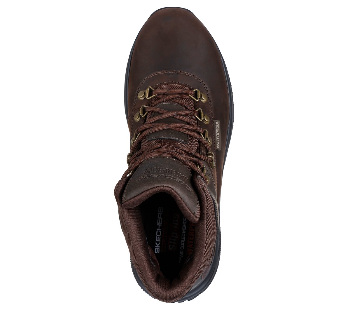 Skechers Slip-ins Waterproof Relaxed Fit: Meroe - Pikeman — CHOCOLATE