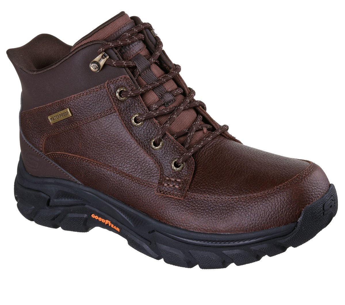 Skechers Slip-ins Waterproof Relaxed Fit: Respected 2.0 - Orson — RED / BROWN