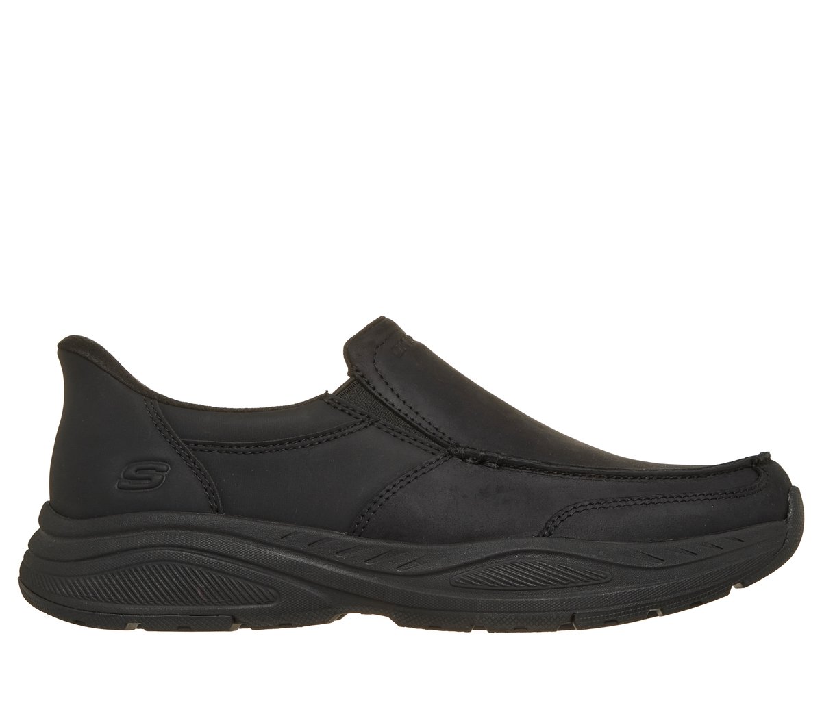 Skechers Slip-ins Relaxed Fit: Norman - Jasper — BLACK
