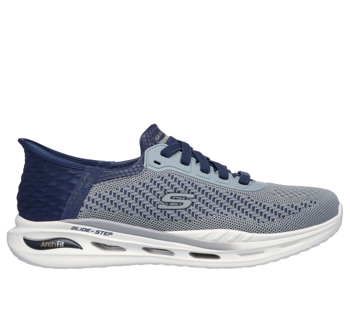 Skechers Slip-ins Relaxed Fit: Arch Fit Orvan - Drex — GRAY / NAVY