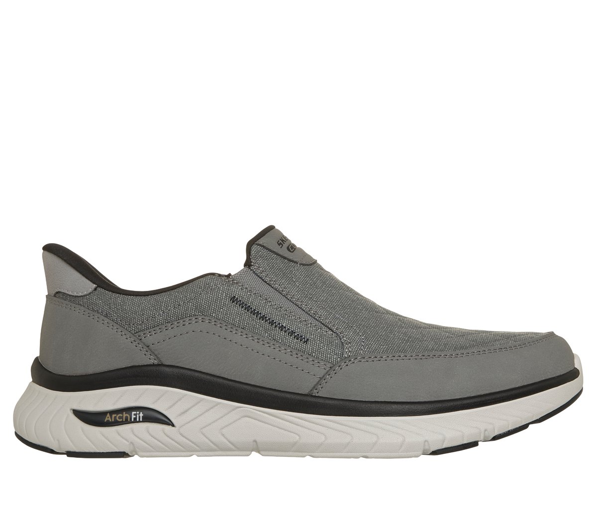 Skechers Slip-ins Relaxed Fit: Arch Fit Crosser - Cozy Fit Wesley — CHARCOAL