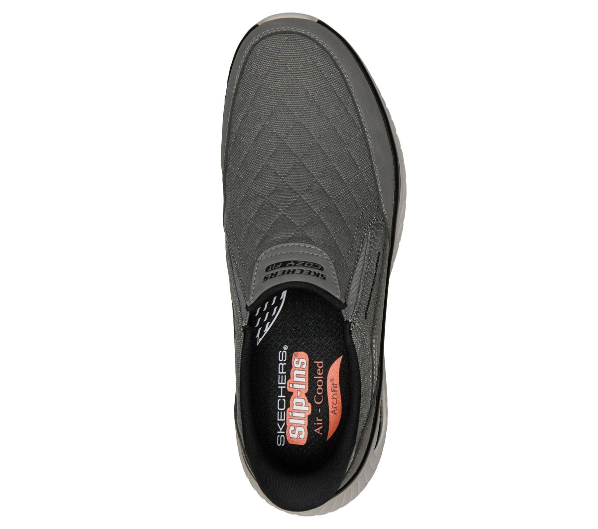 Skechers Slip-ins Relaxed Fit: Arch Fit Crosser - Cozy Fit Wesley — CHARCOAL