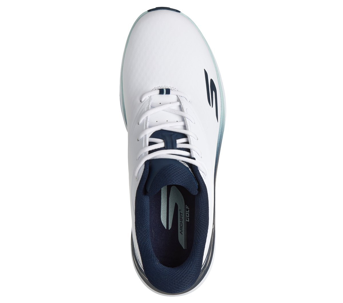 Skechers Slip-ins Golf Waterproof: Blade Tour - Fairway Heritage — WHITE / NAVY