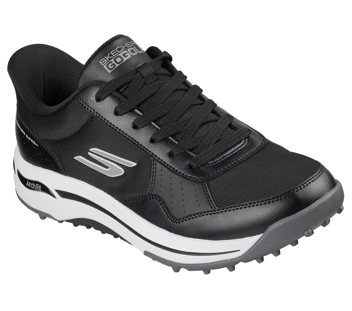 Skechers Slip-ins: GO GOLF Arch Fit - Line Up 2.0 — BLACK / WHITE