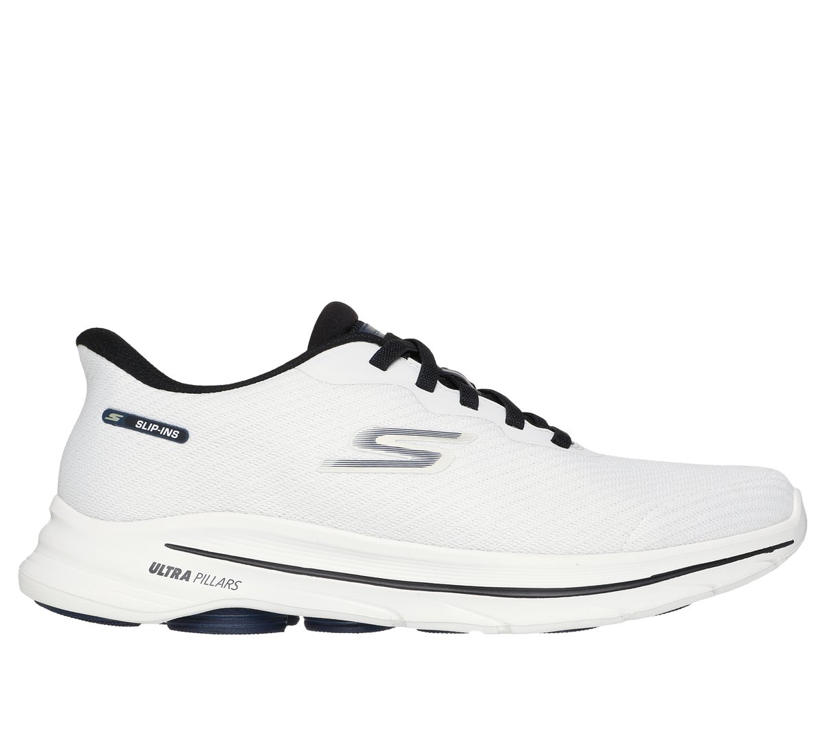 Skechers Slip-ins: GO WALK 8 - Pate — WHITE / BLACK