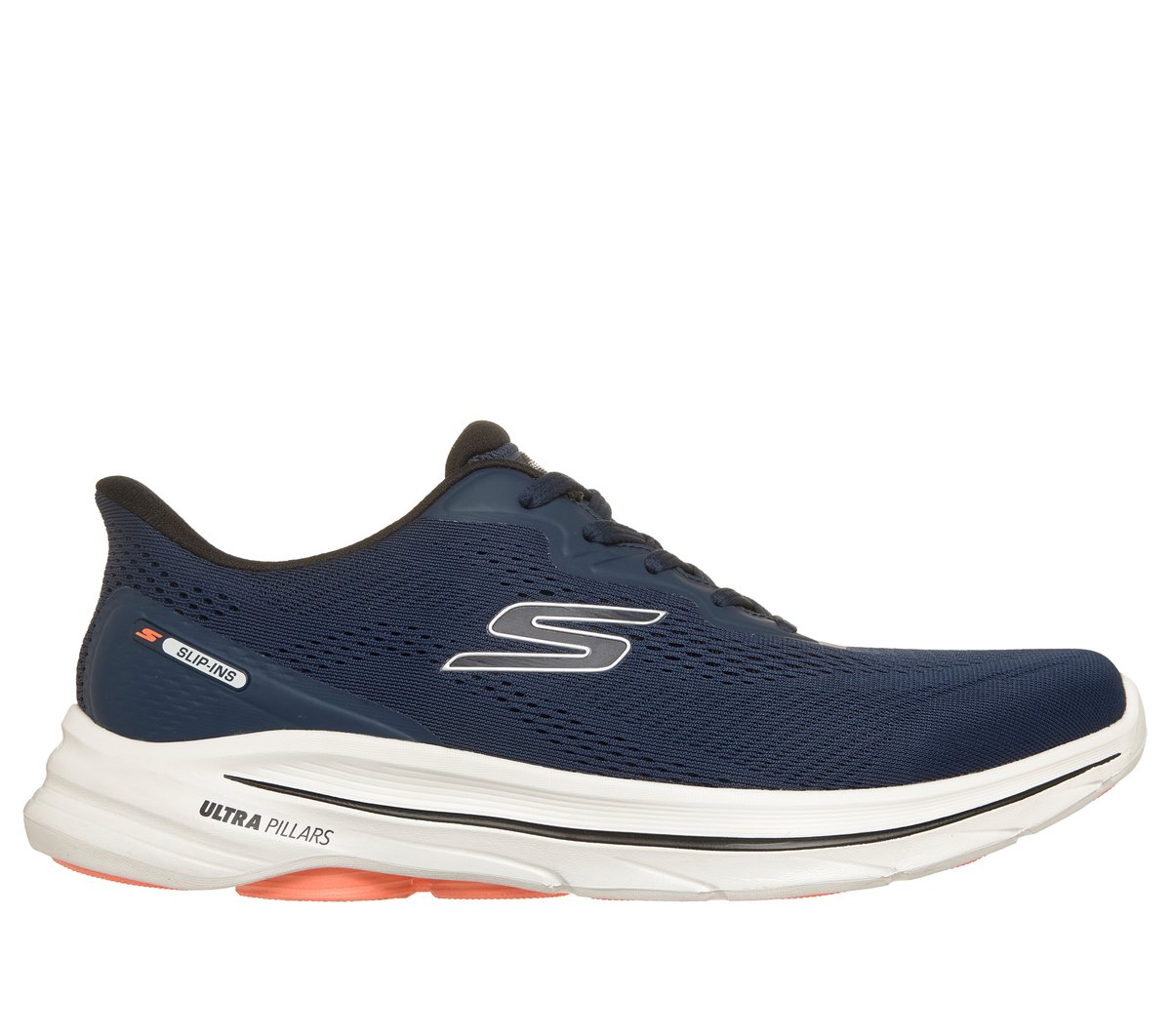 Skechers Slip-ins: GO WALK 8 — NAVY / ORANGE