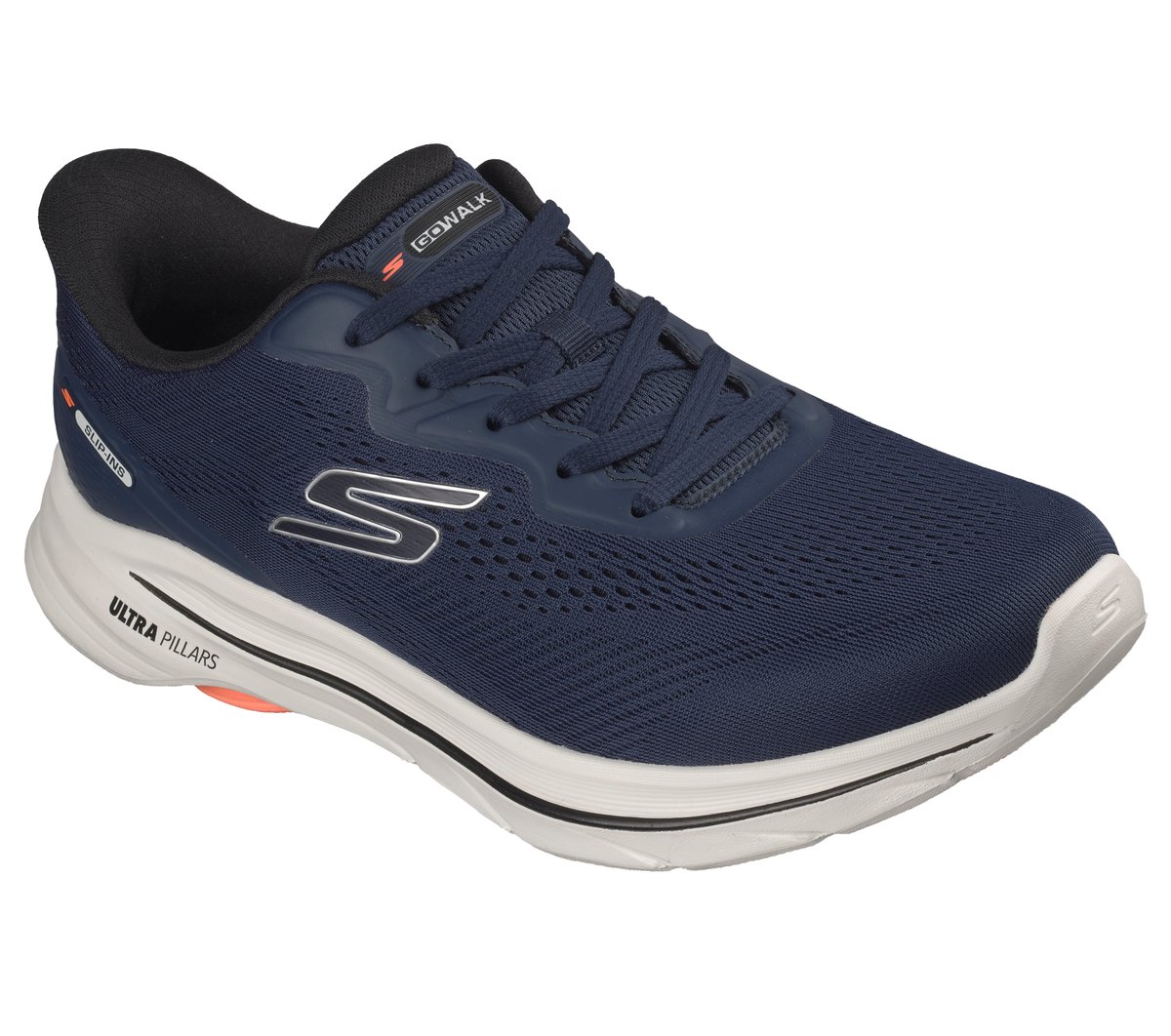 Skechers Slip-ins: GO WALK 8 — NAVY / ORANGE