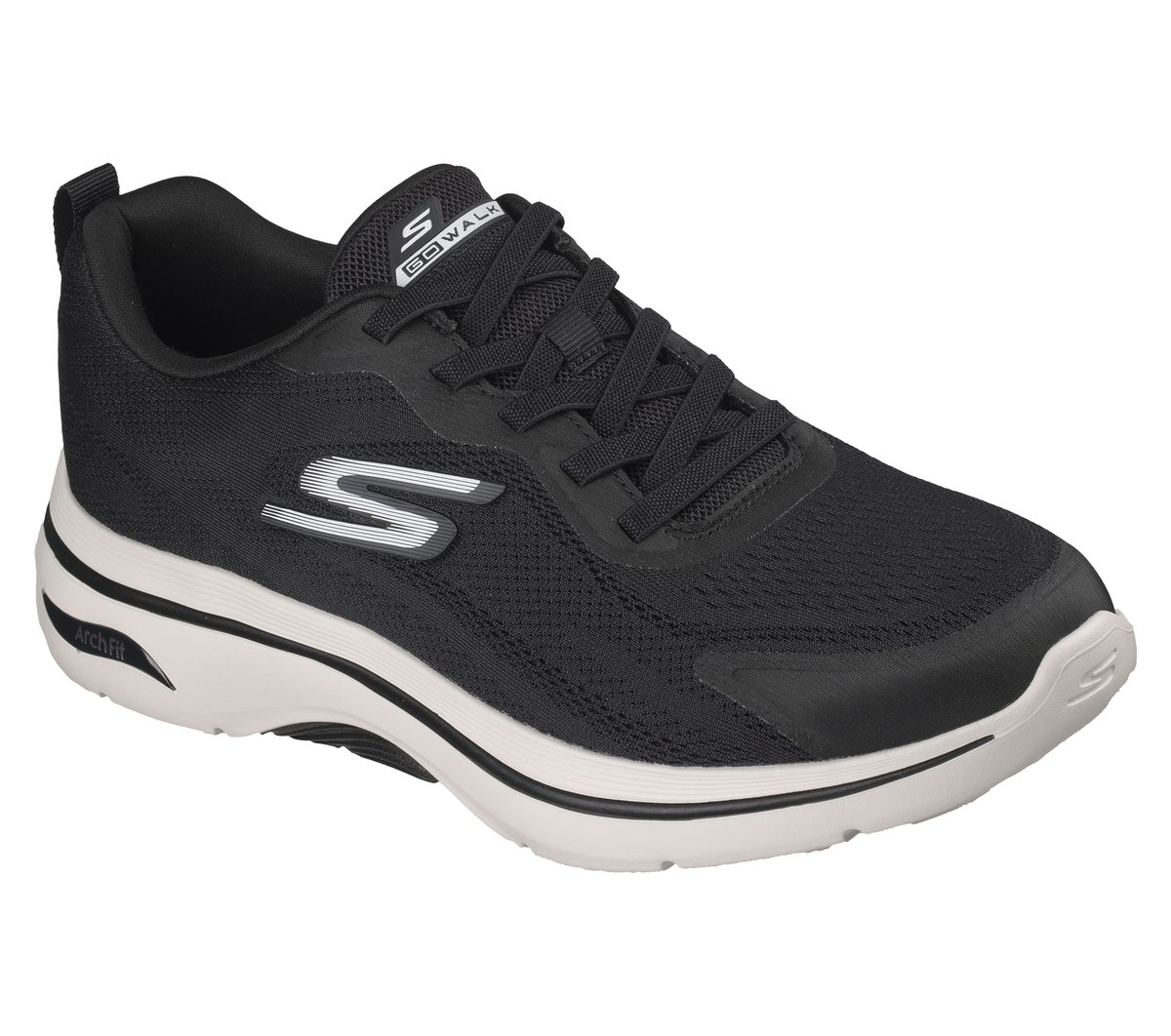 GO WALK Arch Fit 2.0 - Levy — BLACK / WHITE