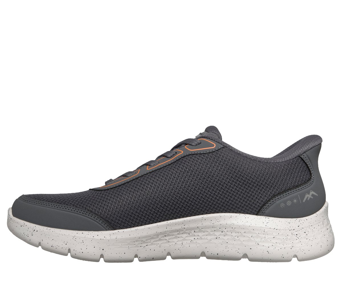 Skechers Slip-ins Waterproof: GO WALK Flex - Santiag — CHARCOAL / ORANGE