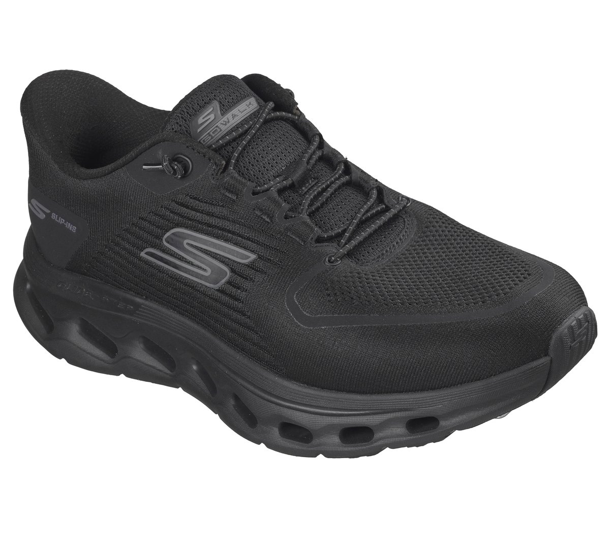 Skechers Slip-ins: GO WALK Glide-Step 2.0 - Santiago — BLACK