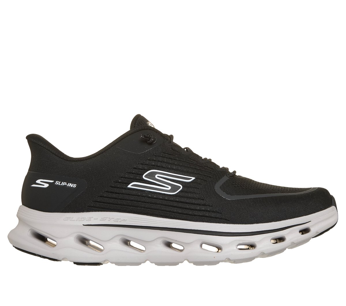 Skechers Slip-ins: GO WALK Glide-Step 2.0 - Santiago — BLACK / WHITE