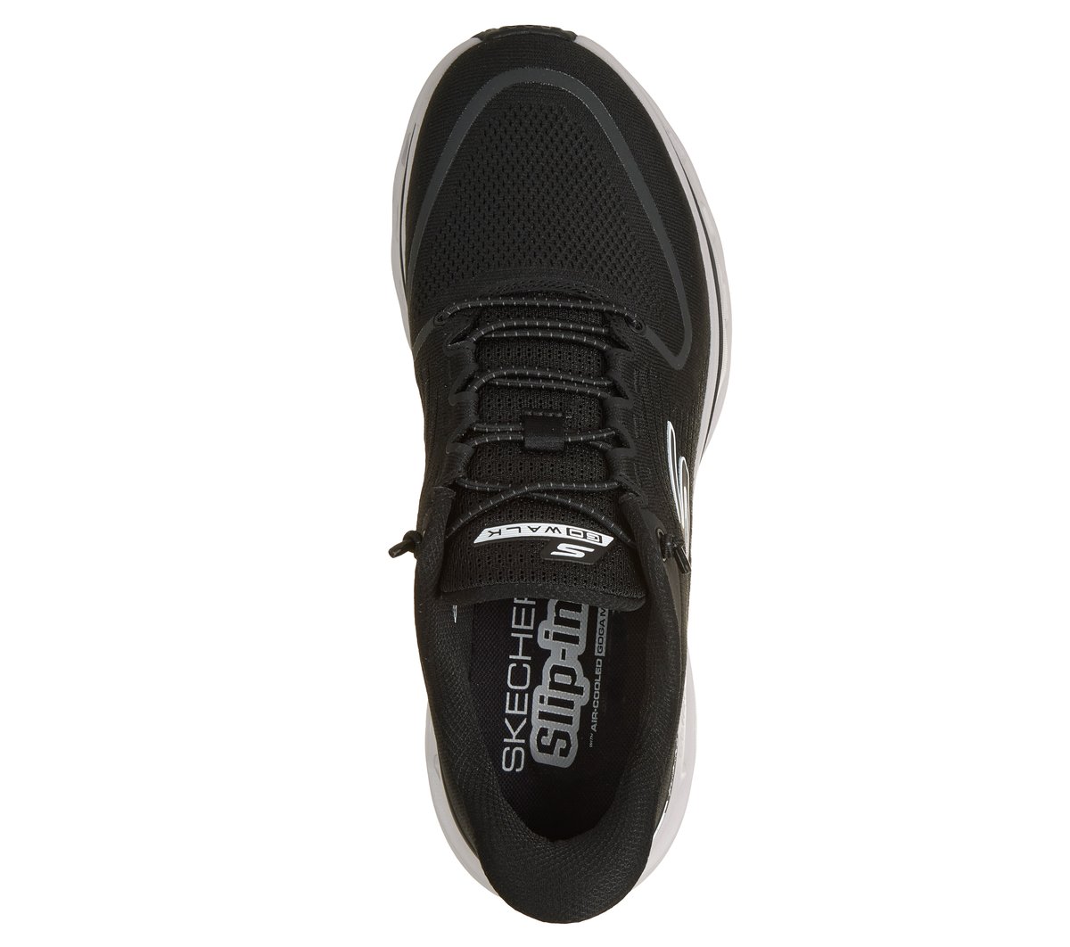 Skechers Slip-ins: GO WALK Glide-Step 2.0 - Santiago — BLACK / WHITE