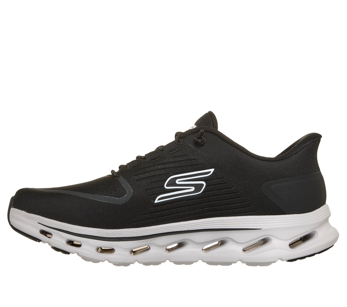 Skechers Slip-ins: GO WALK Glide-Step 2.0 - Santiago — BLACK / WHITE