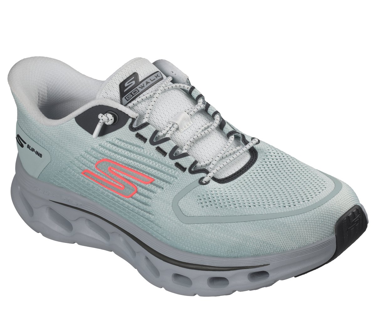 Skechers Slip-ins: GO WALK Glide-Step 2.0 - Santiago — WHITE / GRAY