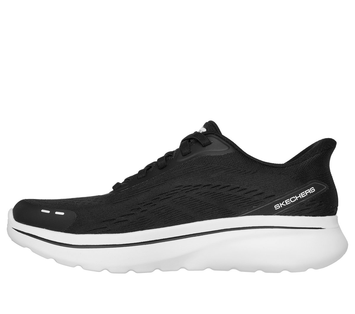 Skechers Slip-ins Relaxed Fit: GO WALK Arch Fit N-Joy - Nobend — BLACK / WHITE