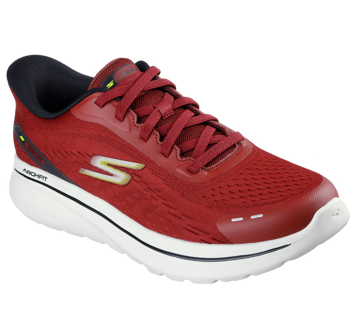 Skechers Slip-ins Relaxed Fit: GO WALK Arch Fit N-Joy - Nobend — DARK RED