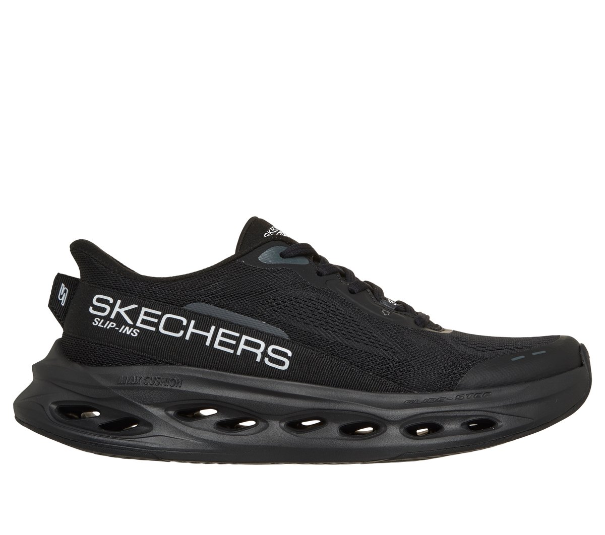 Skechers Slip-ins: Max Cushioning Glide-Step - Advert — BLACK