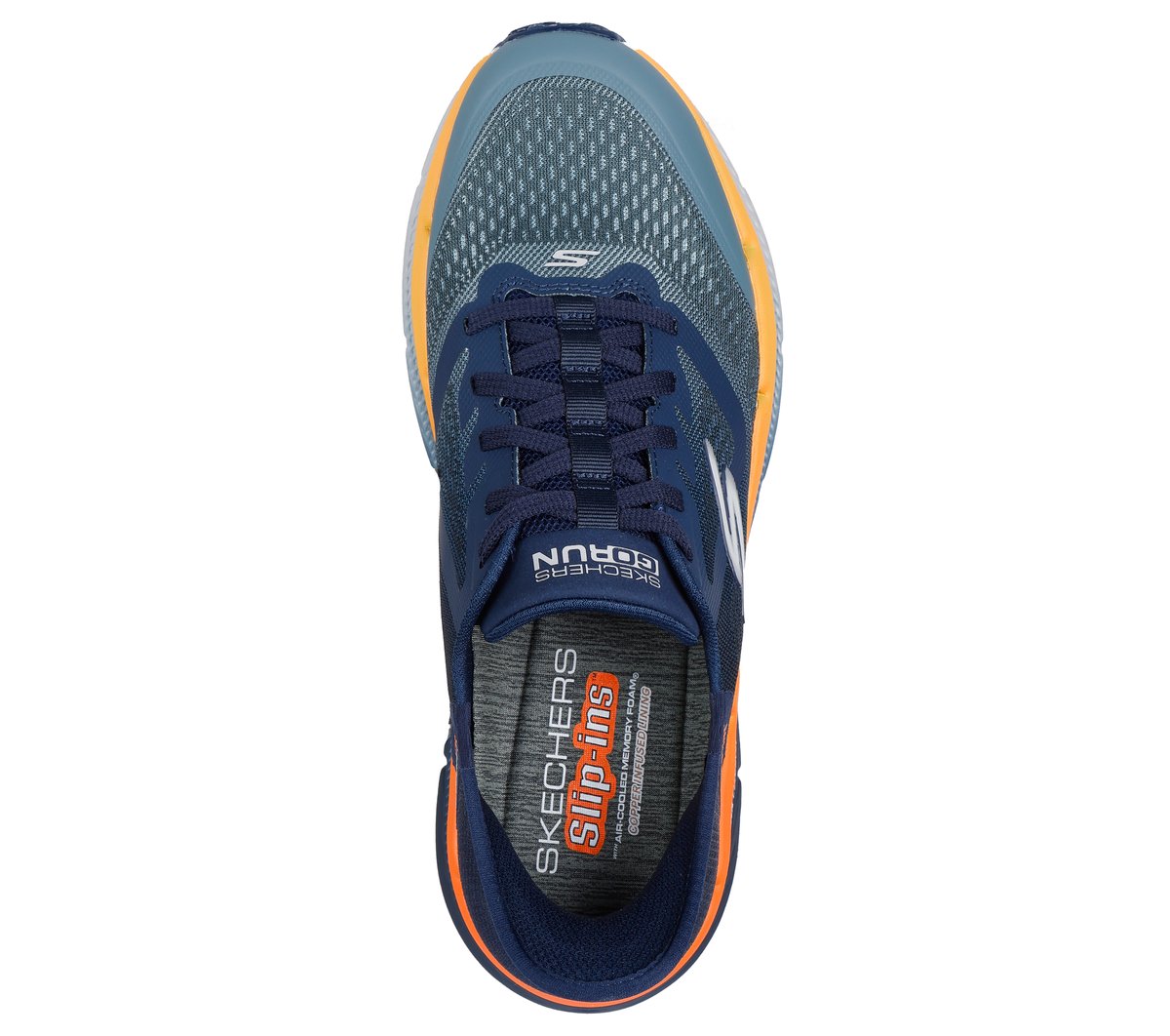 Skechers Slip-ins: Max Cushioning Premier 2.0 — NAVY / ORANGE