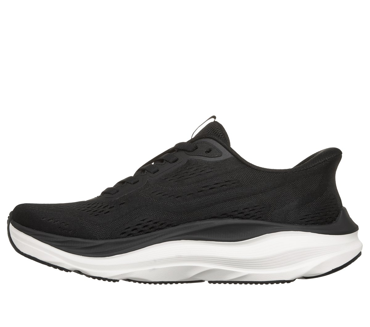 Skechers Slip-ins: Max Run — BLACK / WHITE
