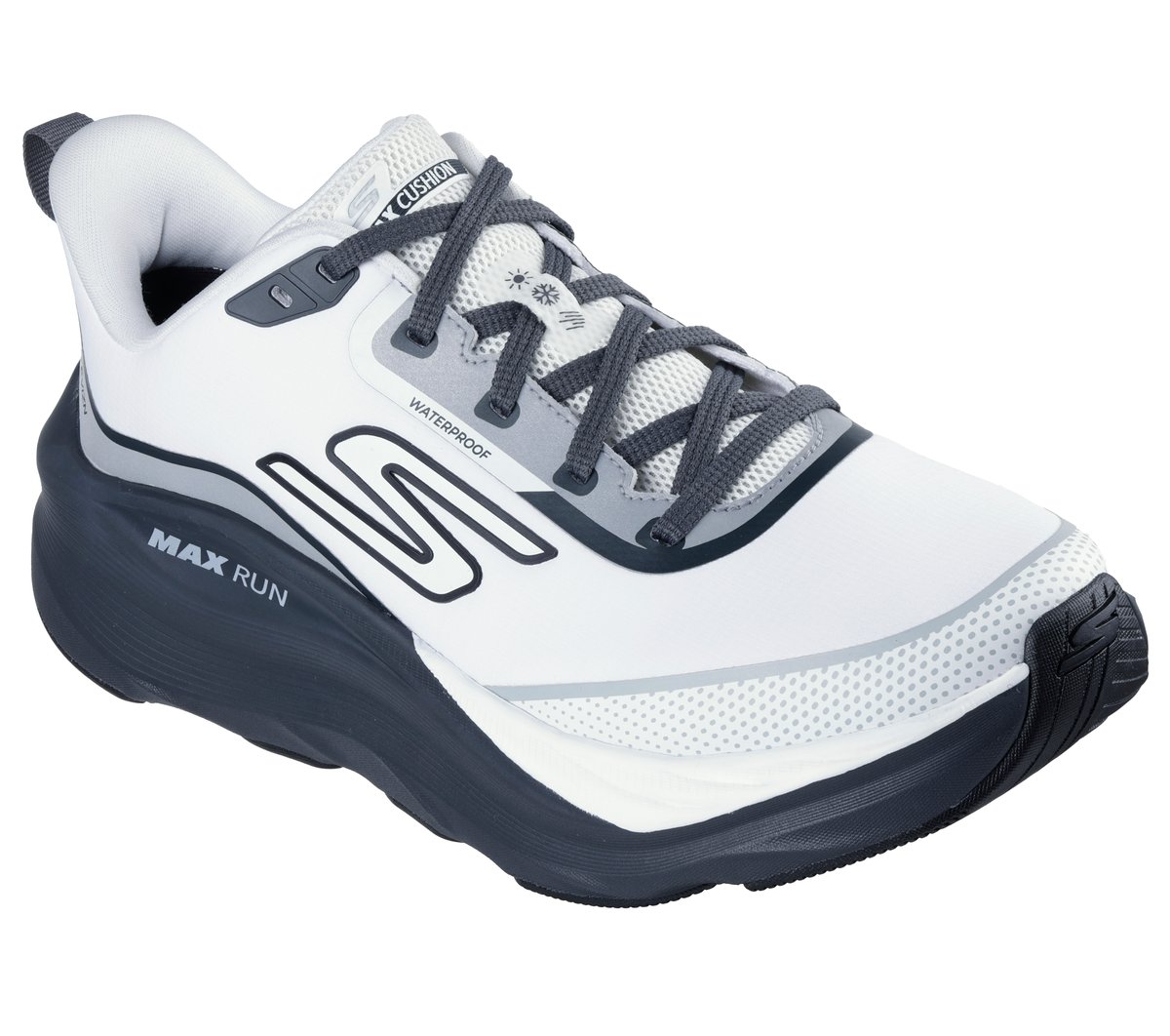 Waterproof: Max Run - Vorteza — WHITE / CHARCOAL