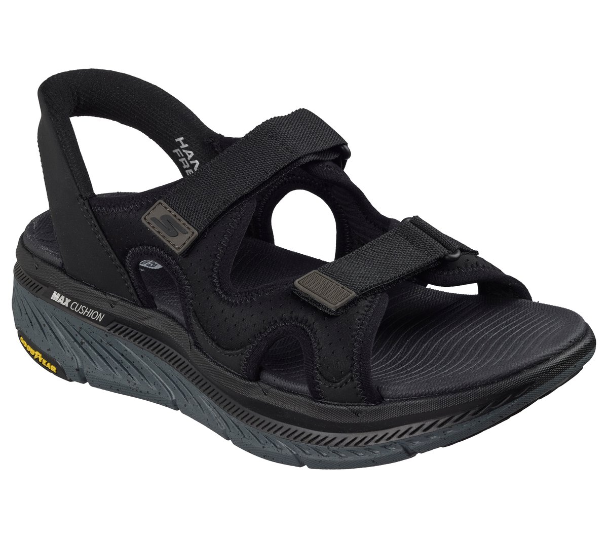 Skechers Slip-ins: Max Cushioning Premier 2.0 Sandal - Julian — BLACK / CHARCOAL