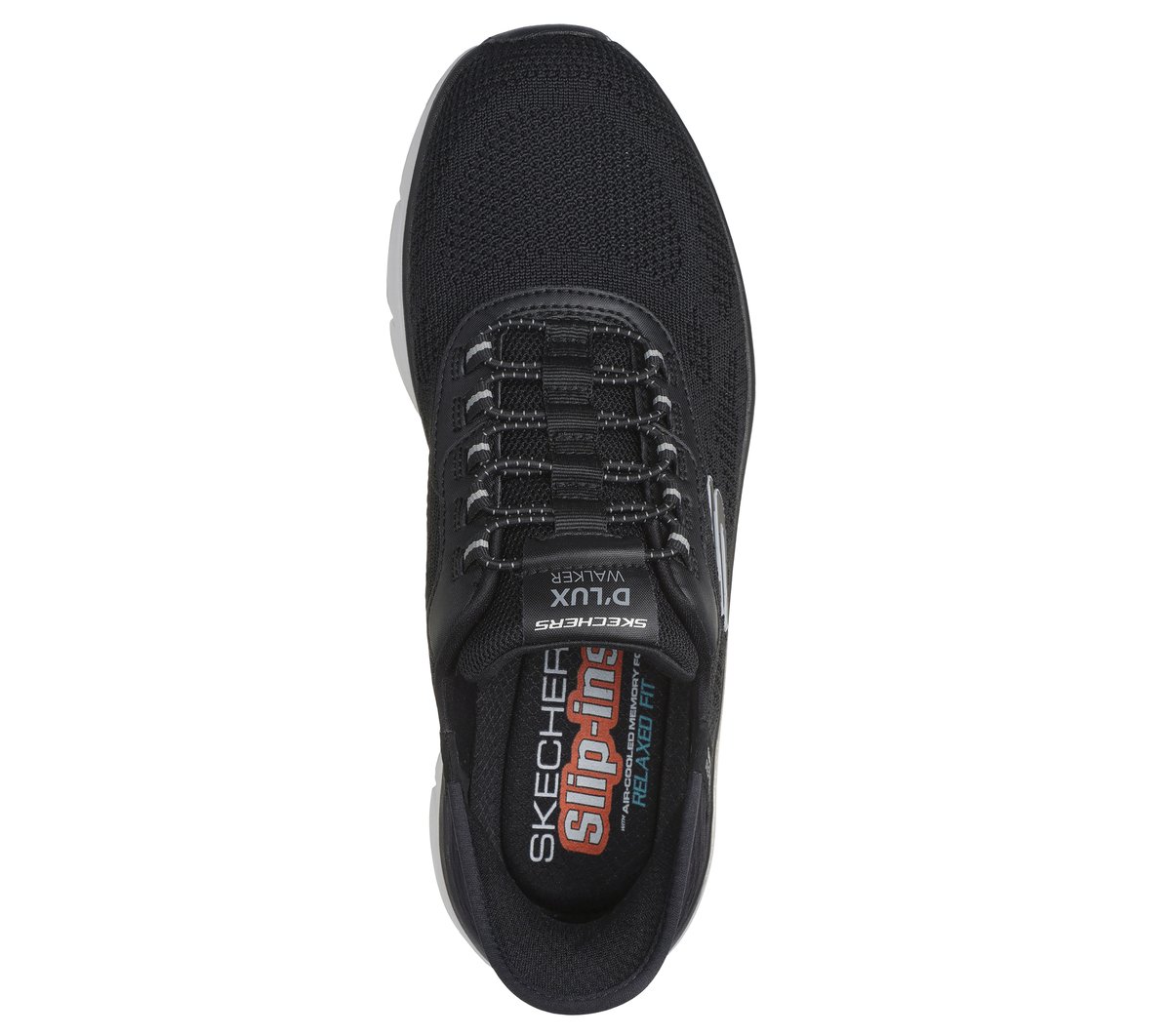 Skechers Slip-ins RF: D'Lux Walker 2.0 - Rezinate — BLACK / GRAY