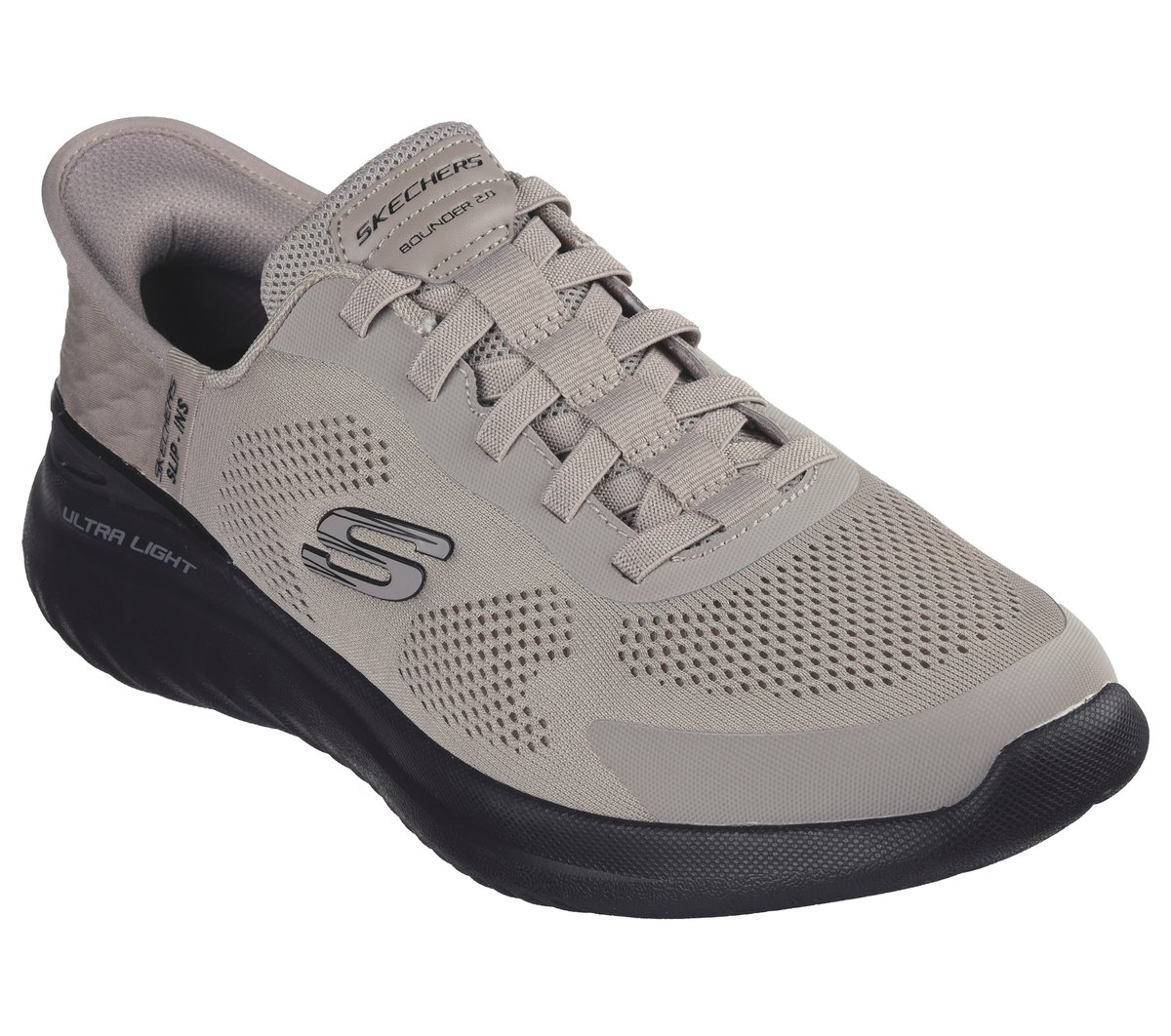 Skechers Slip-ins: Bounder 2.0 - Emerged — TAUPE / BLACK
