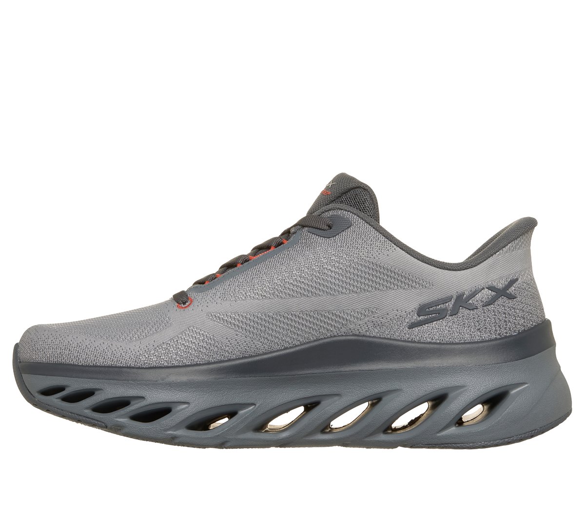 Skechers Slip-ins: Arch Fit Glide-Step - Hirusher — CHARCOAL / ORANGE