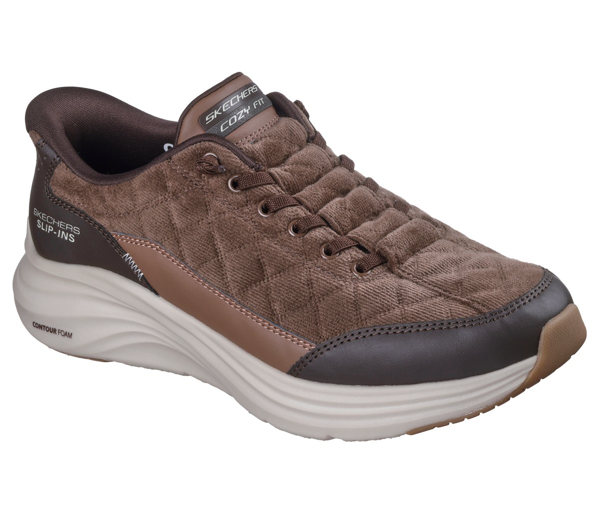 Skechers Slip-ins: Contour Foam - Cozy Fit Cordelux — BROWN