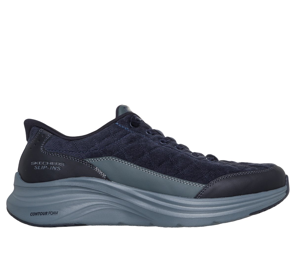 Skechers Slip-ins: Contour Foam - Cozy Fit Cordelux — NAVY