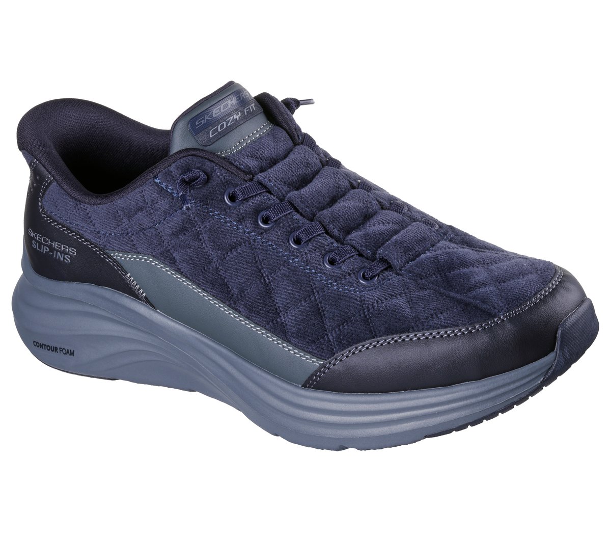Skechers Slip-ins: Contour Foam - Cozy Fit Cordelux — NAVY