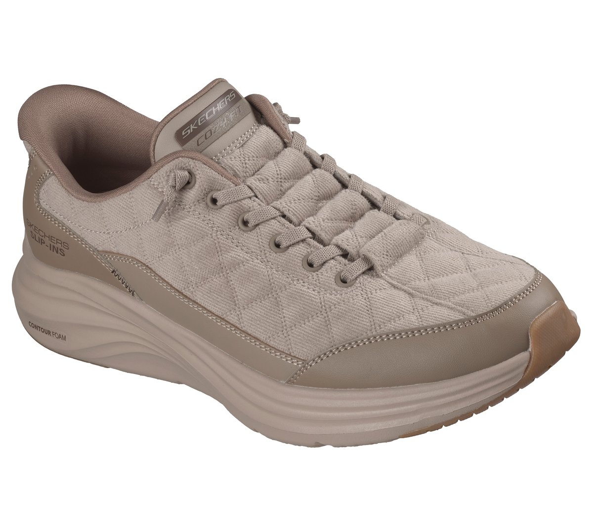 Skechers Slip-ins: Contour Foam - Cozy Fit Cordelux — TAUPE