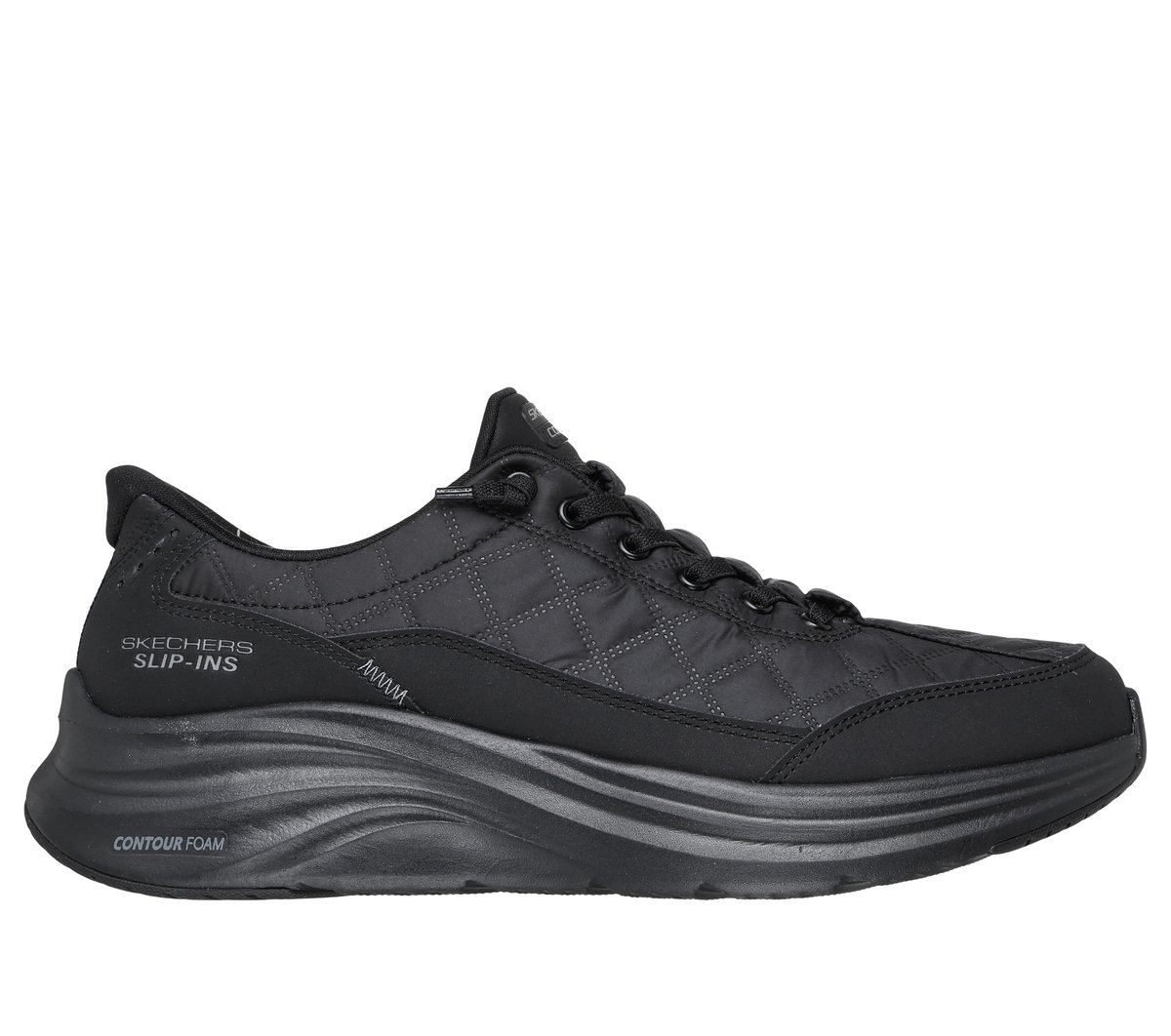 Skechers Slip-ins: Contour Foam - Cozy Fit — BLACK