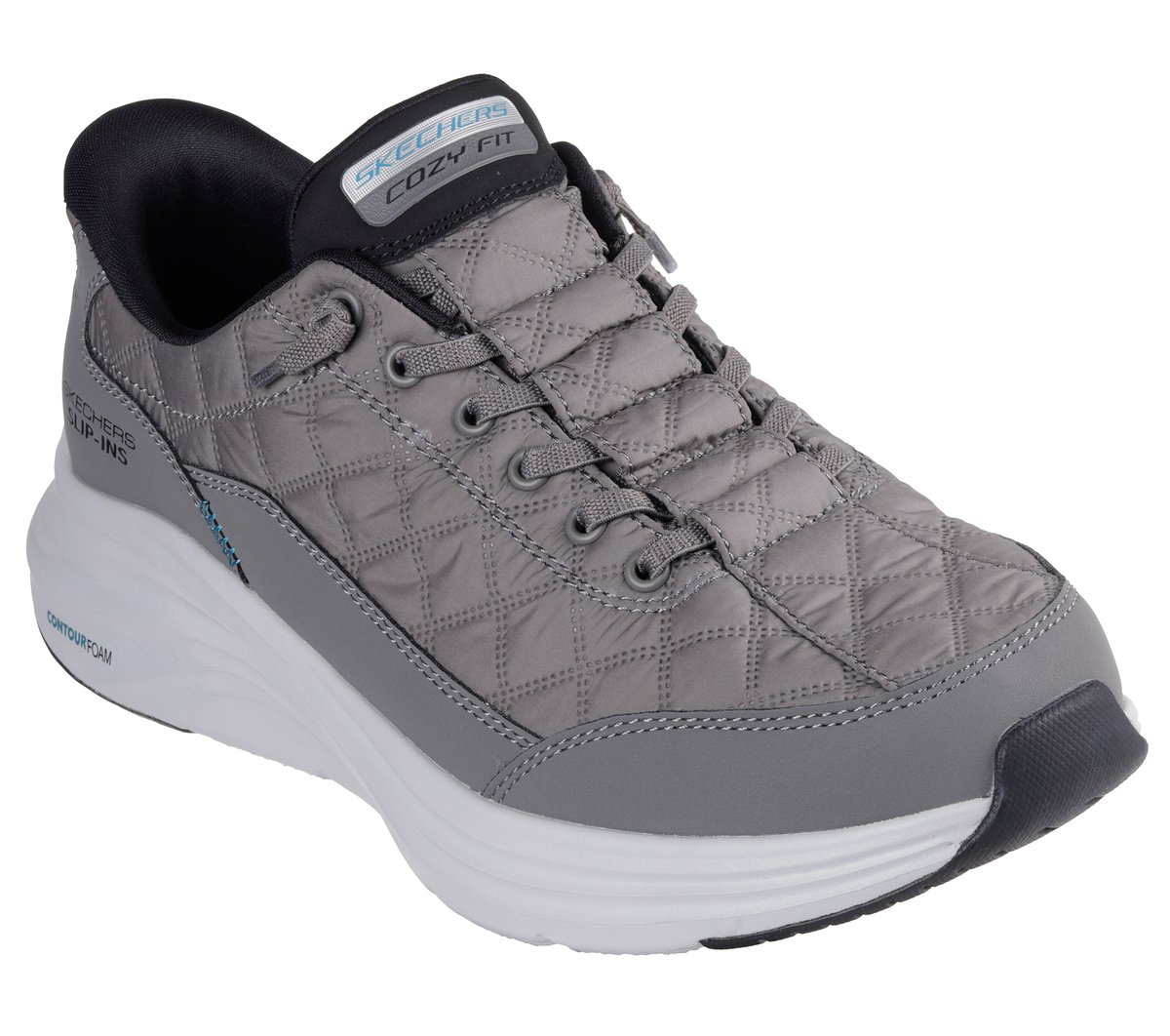 Skechers Slip-ins: Contour Foam - Cozy Fit — CHARCOAL/BLACK