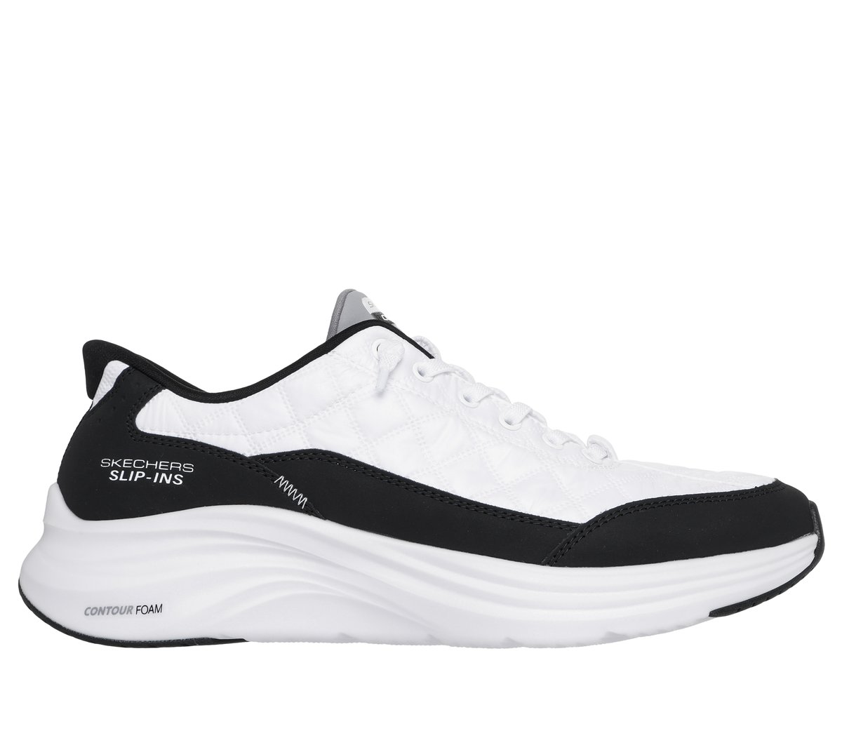 Skechers Slip-ins: Contour Foam - Cozy Fit — WHITE / BLACK