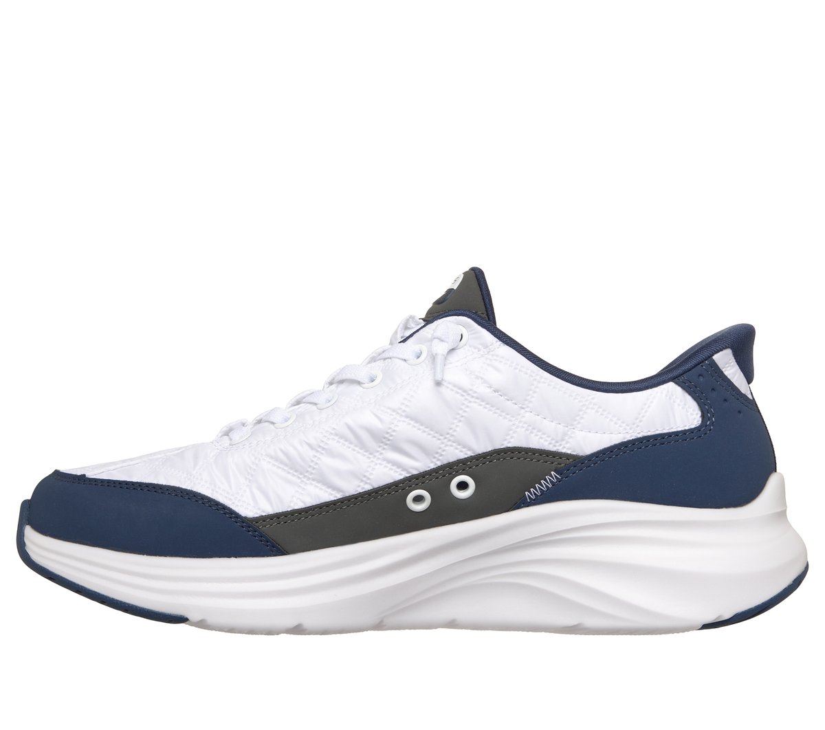 Skechers Slip-ins: Contour Foam - Cozy Fit — WHITE / NAVY