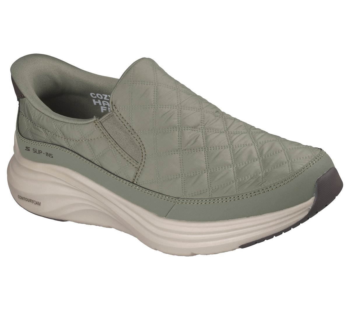 Skechers Slip-ins: Contour Foam - Cozy Fit Nordain — OLIVE