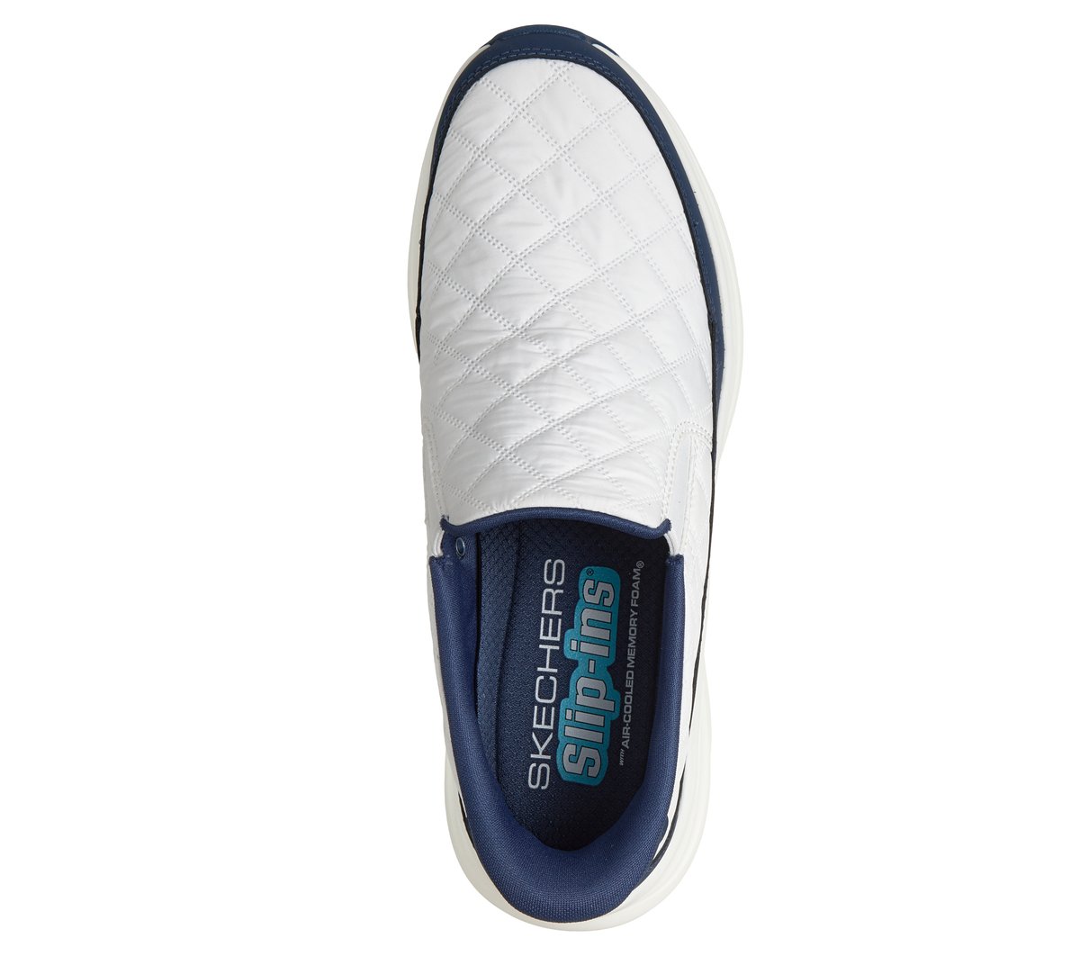 Skechers Slip-ins: Contour Foam - Cozy Fit Nordain — WHITE / NAVY