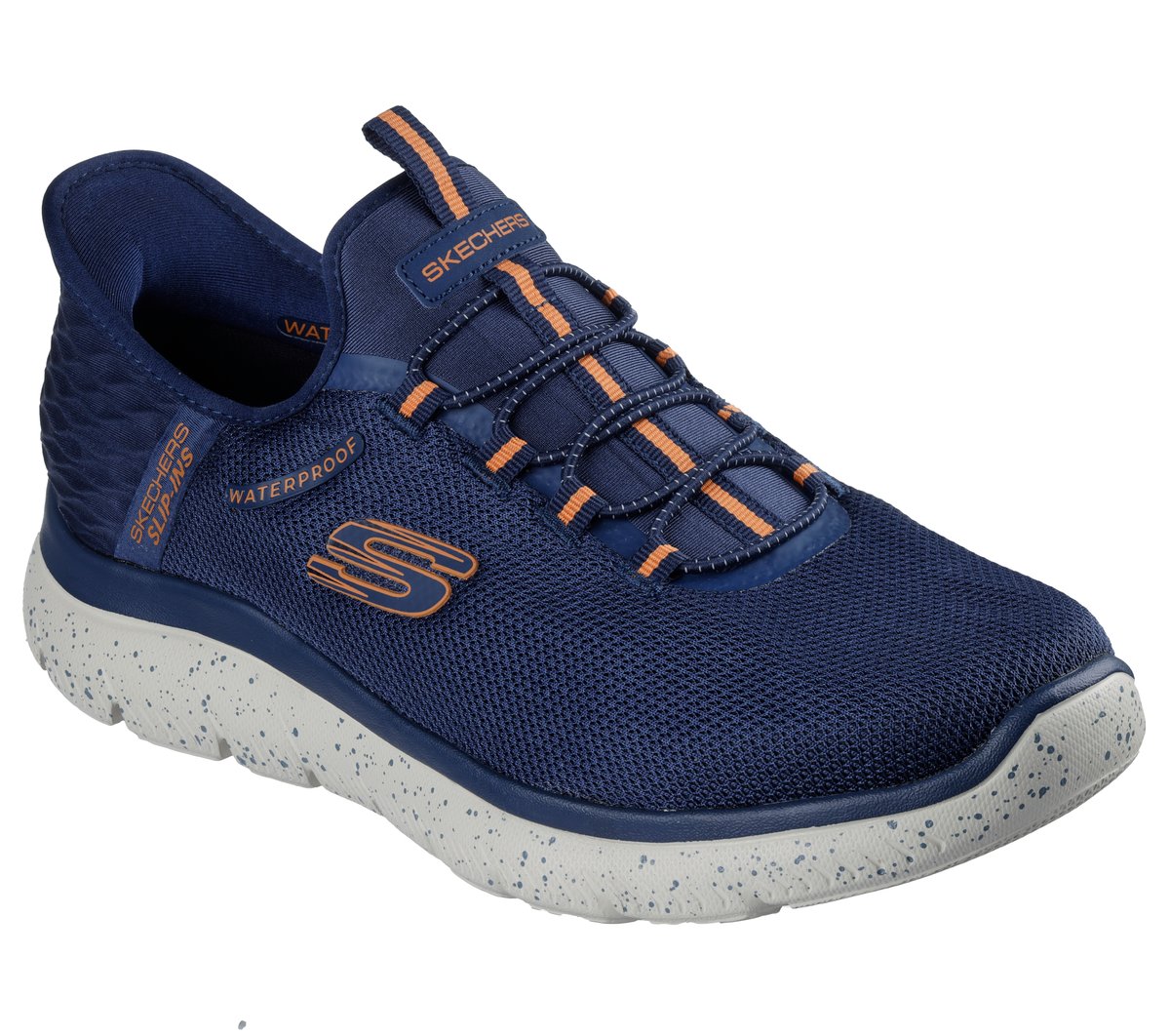 Skechers Slip-ins Waterproof: Summits - Corbos — NAVY / ORANGE