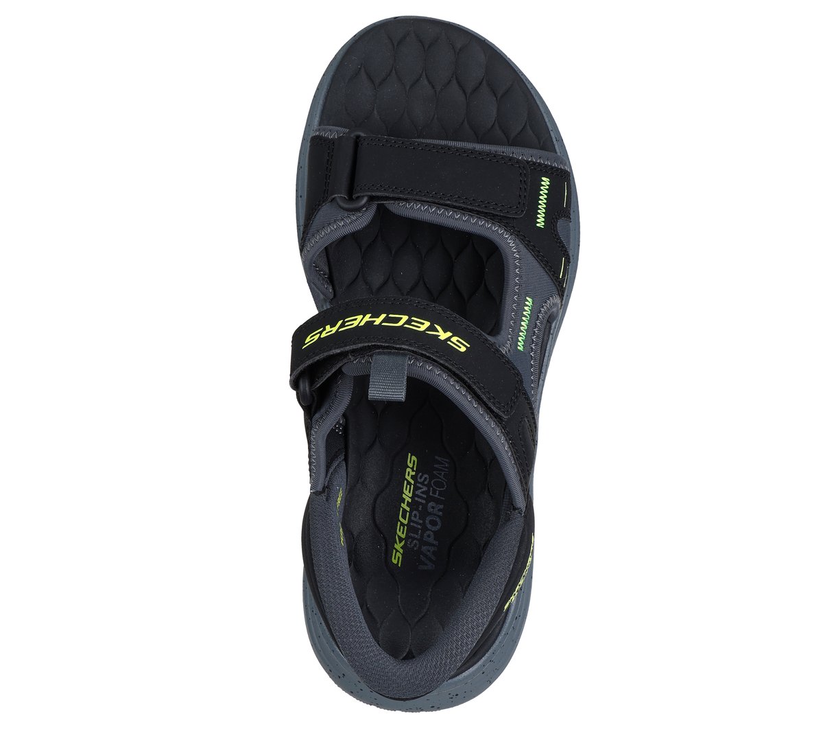 Skechers Slip-ins: Vapor Foam Sandal - Korro — BLACK / LIME