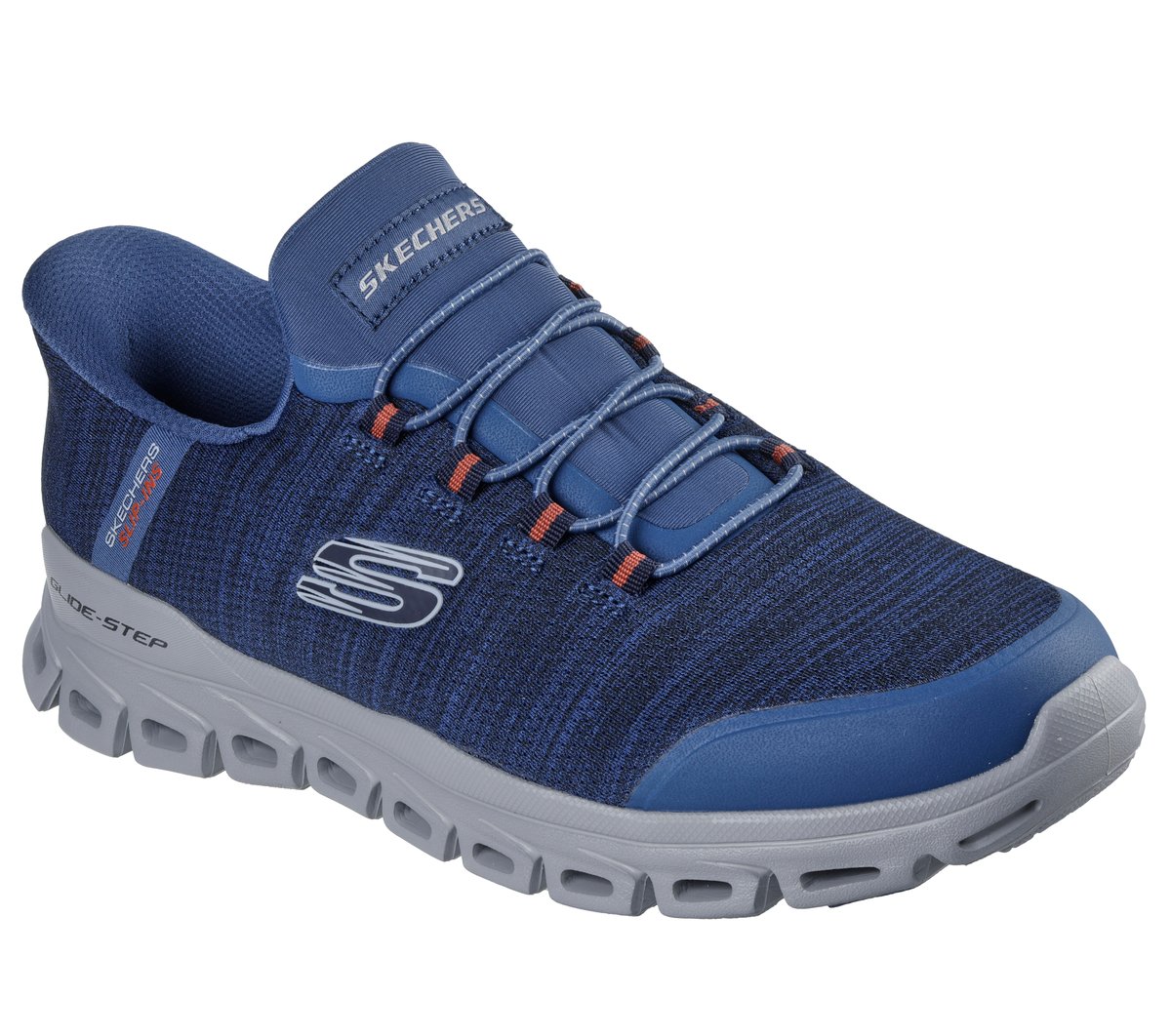 Skechers Slip-ins: Glide-Step - Zefyr — NAVY / ORANGE