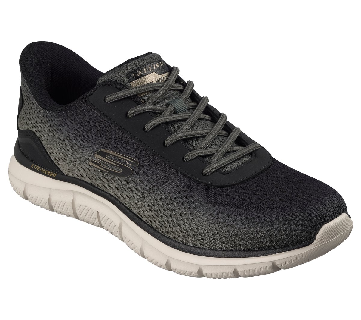 Skechers Slip-ins: Track - Revno — OLIVE / BLACK