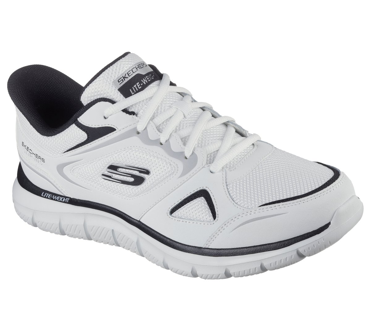 Skechers Slip-ins: Track - Ezral — WHITE / BLACK