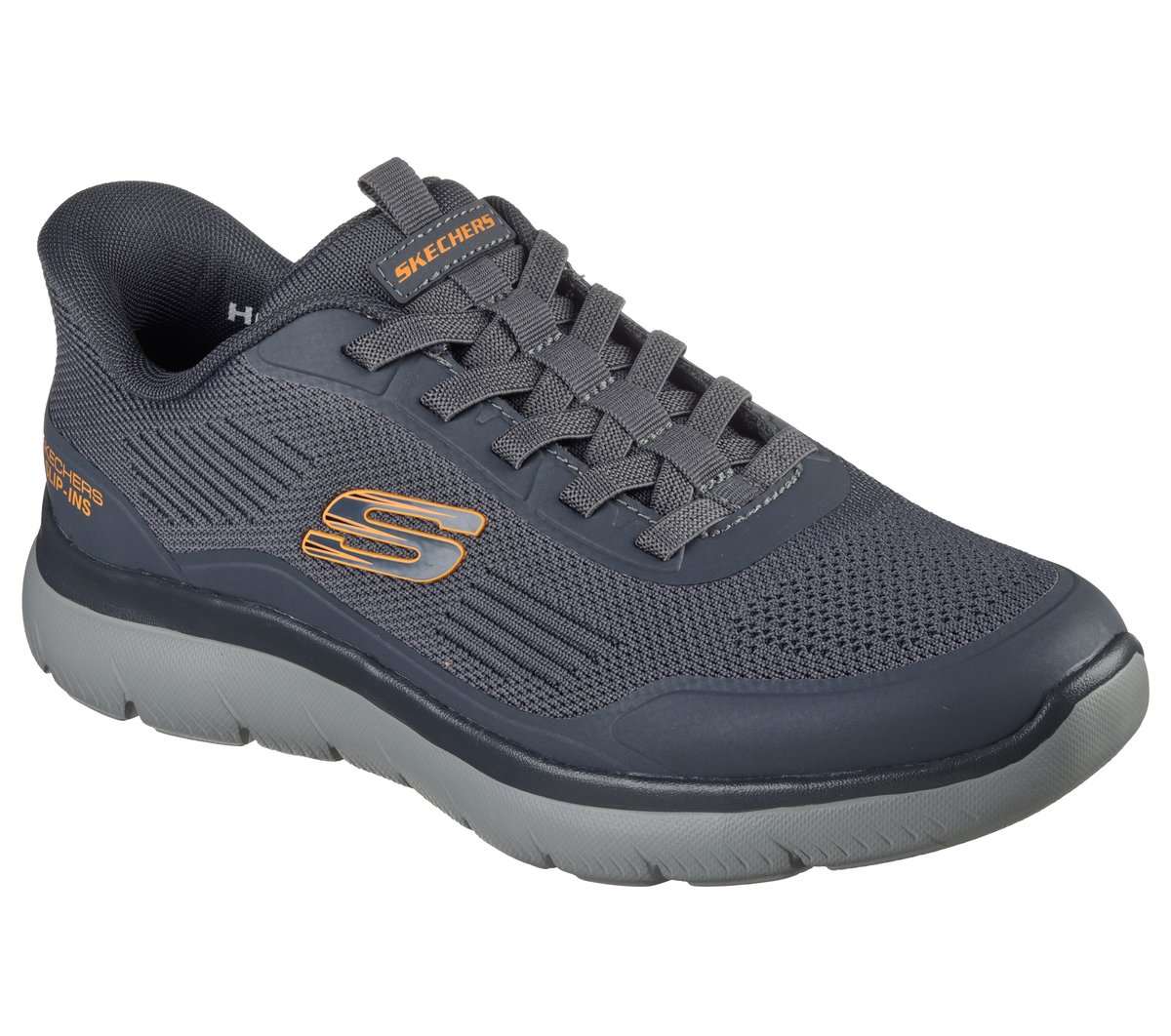 Skechers Slip-ins: Summits - Leyter — CHARCOAL / ORANGE