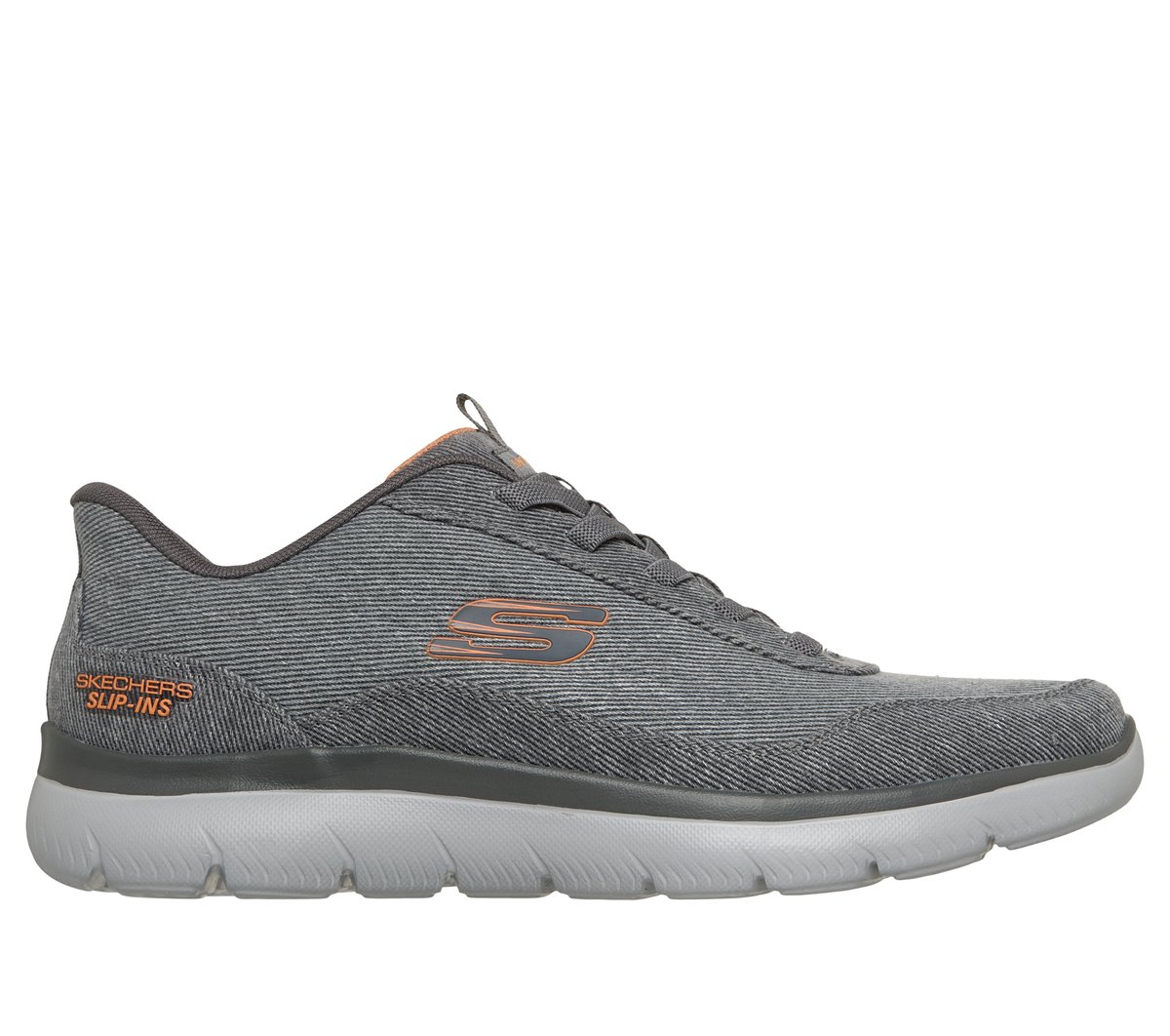 Skechers Slip-ins: Summits - Strux — CHARCOAL / ORANGE