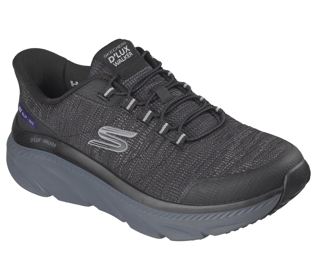 Skechers Slip-ins Relaxed Fit: D'Lux Walker 3.0 - Drevven — BLACK / CHARCOAL