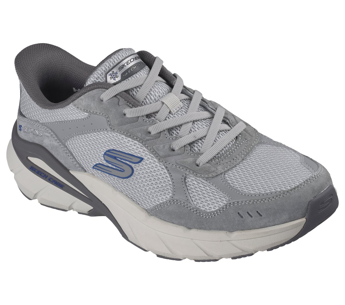 Skechers Slip-ins: Skech Cage - Lexon — GRAY / BLUE